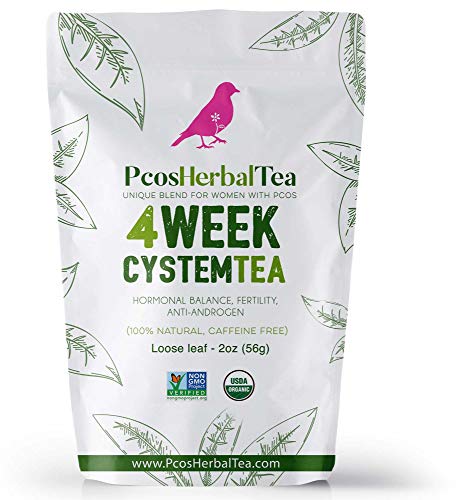 PCOS Organic Herbal Fertility Tea improve hormonal imbalance, fertility, acne, menstrual cycle, healthy ovulation, hirsutism, unwanted hair growth (1pack)