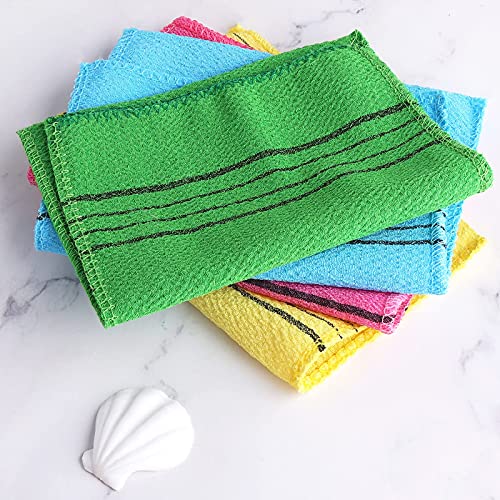 Molain 5Pcs Asian Exfoliating Washcloth Italy Towel Korean Exfoliating Mitt Dual-Sided Exfoliating Glove For Removing Dead Skin Callus Scrubbing Shower Spa Scrub Mitt Bath Accessories - Cosy Home Interiors Molain 5Pcs Asian Exfoliating Washcloth Italy Towel Korean Exfoliating Mitt Dual-Sided Exfoliating Glove For Removing Dead Skin Callus Scrubbing Shower Spa Scrub Mitt Bath Accessories - Image 8