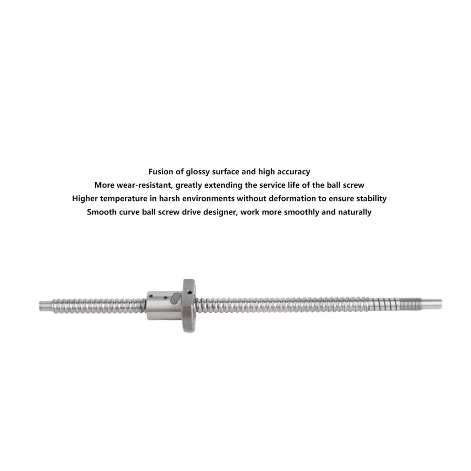 Ensemble vis à billes à roulement en acier de haute précision 1204-300 avec siège d’écrou et coupleur pour machines CNC, composants d’actionneurs linéaires à mouvement fluide