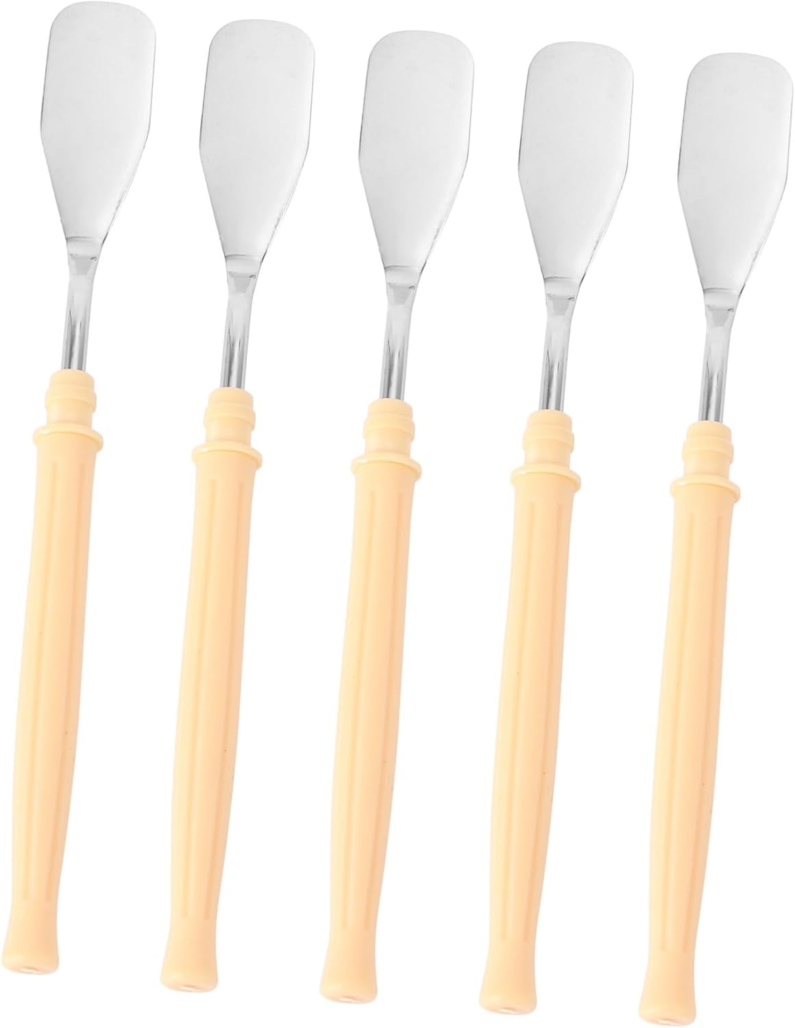 5 Pcs Palettes Scraper for Gouache Painting with Beige Handles