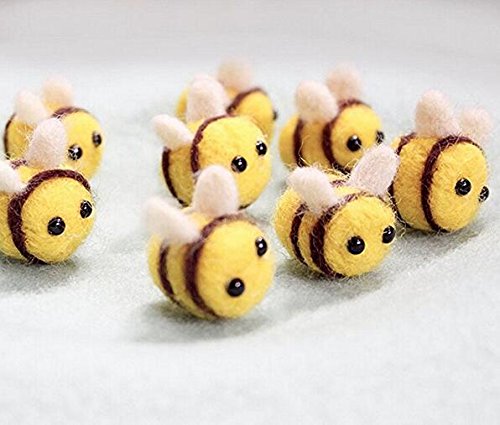 40 Abejitas De Fieltro Para Decorar, Manualidades Y Fiestas Temáticas – Bolas De Lana Para Ropa, Guirnaldas Y Baby Shower