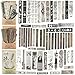 XiYee 120 Pezzi Adesivi per Scrapbooking, Carta Decorativa Stickers Vintage Adesiva per Regali Diario Album Calendari Bullet Journal Decorazione Accessori