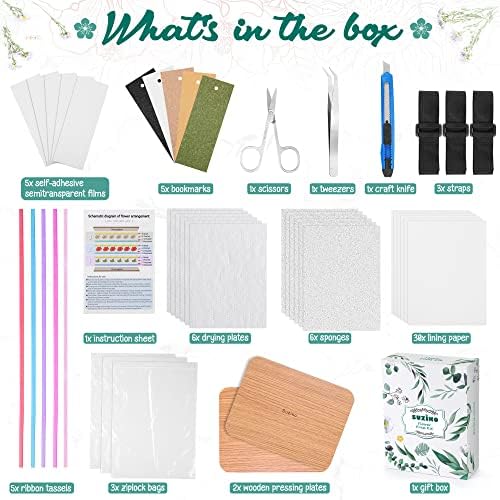 Suziko Flower Press, Professional Flower Press Kit - Flower Preservation Kit 6 Layers 6.3 x 8.3 inch Flower Pressing Kit for Adults Kids-Great Gift for Arts & Crafts Lovers