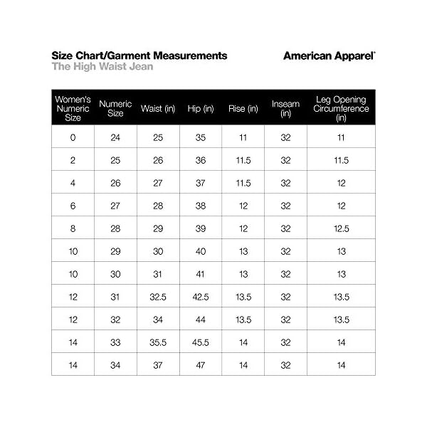 American-Apparel-Womens-High-Waist-Jean American Apparel Women's High-Waist Jean, Medium Marble Wash, 27W/32