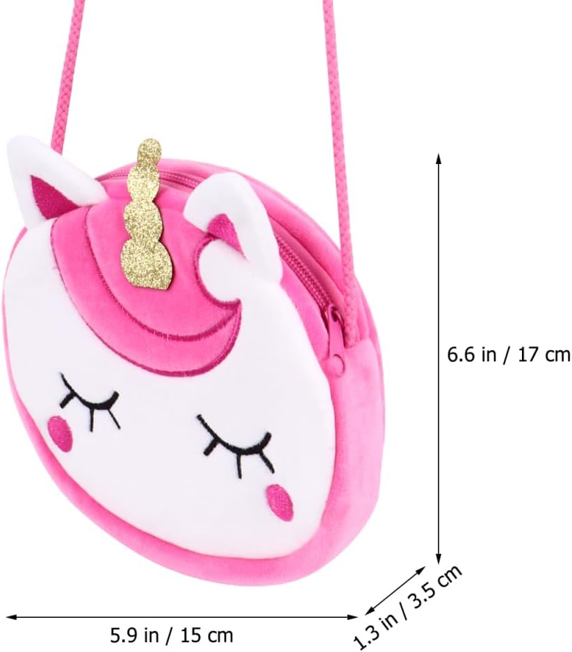 Didiseaon Adorable Unicorn Cross-Body Bag for Kids Single Shoulder Pouch Cartoon Party Purse, 6.7X5.9 Inches - Image 5