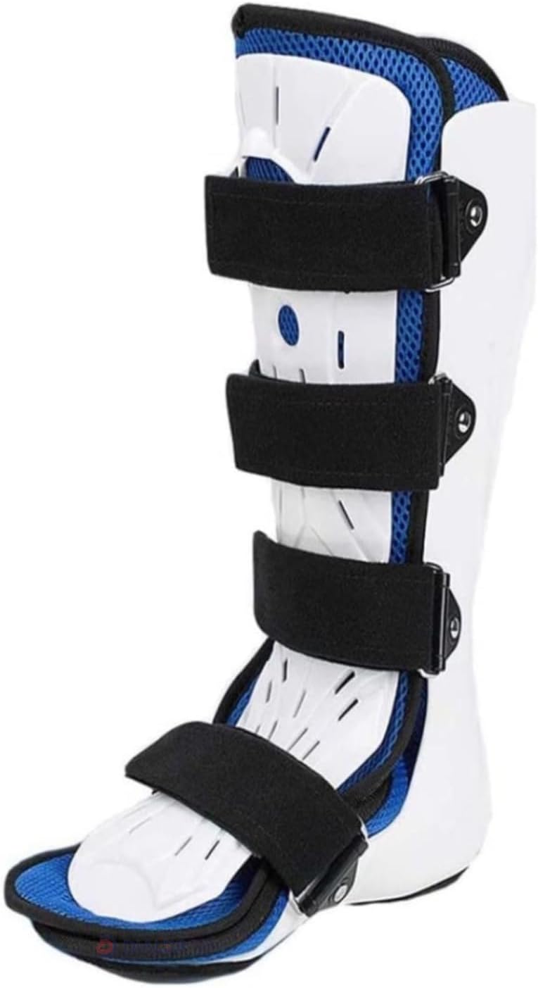 DIALDRCARE Fixation Fracture Ankle Foot Stabilizer Boot Protector Shoe Sprain Support (White) (L, LEFT)