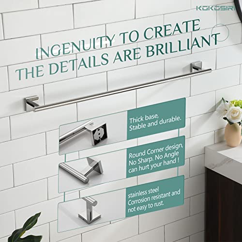Image of KOKOSIRI 36'' Towel Bar Bathroom Towel Holder for Kitchen Toilet 36 Inch Bath Accessories Chrome Stainless Steel B4005CH-L36