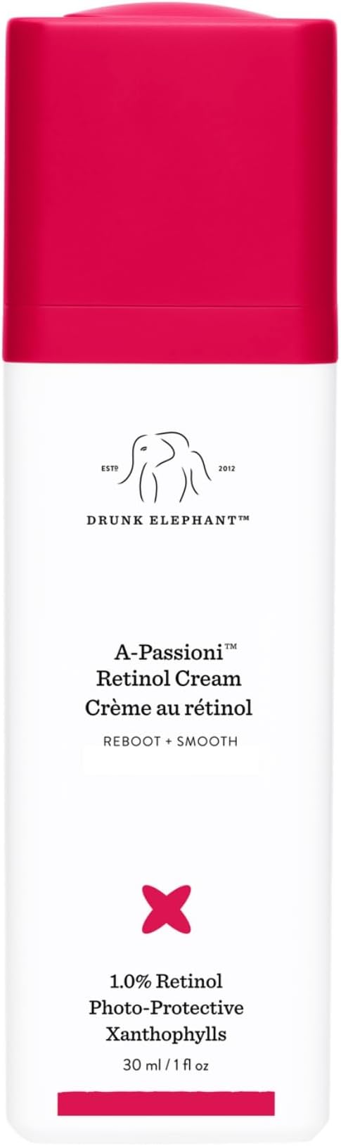 Drunk Elephant A-Passioni Retinol Anti-Wrinkle Cream. Brightening, Restorative and Vegan Face Cream with Vitamin F (30 mL / 1 Fl Oz)