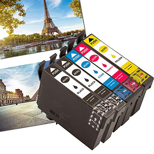 Karl Aiken 5 603XL - Cartucho de Tinta Compatible con Epson Expression Home XP-2100 XP-2105 XP-3100 XP-4100 XP-4105 XP-3105 XP-3105 Workforce WF-2810DWF WF-2830DWF WF-2850DWF