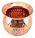 Indian Art Villa Pure Copper Kalash for Puja Decoration, Copper Lota Kalash with Hammered Design for Pooja at Home, Wedding Purpose, Temple and All Festival, Volume- 15 Oz