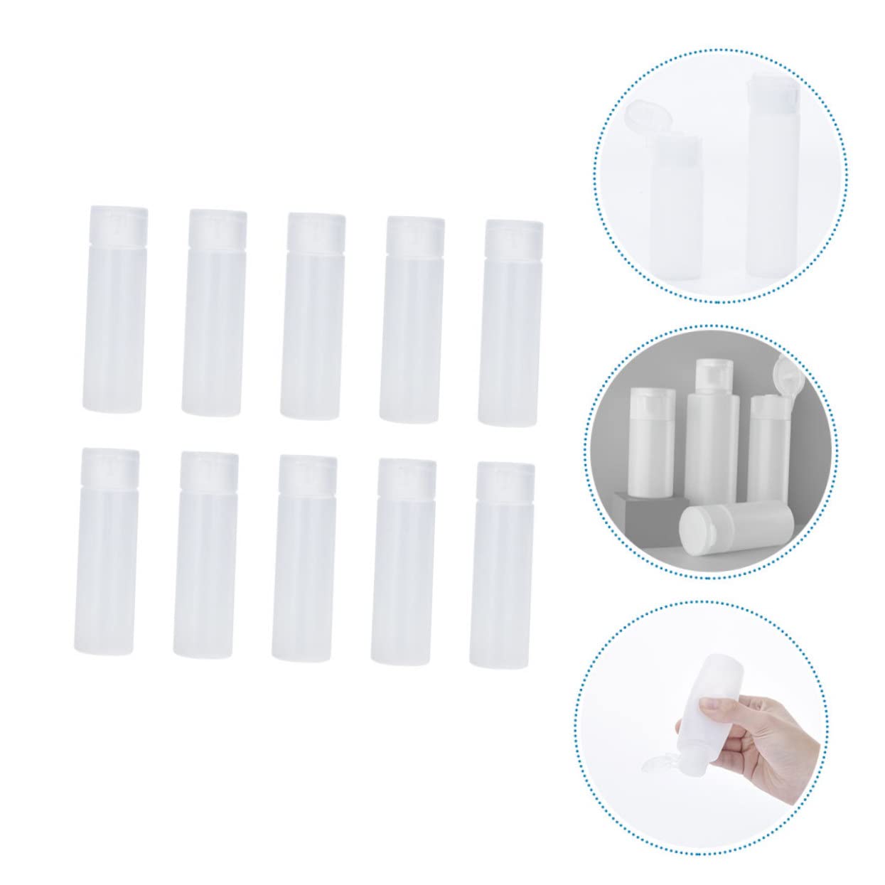 Beavorty 50pezzi Bottiglie Di Vuote Ricaricabili Contenitori Da Viaggio Per Cosmetici Pe Design Portatile Per Shampoo e Lozioni