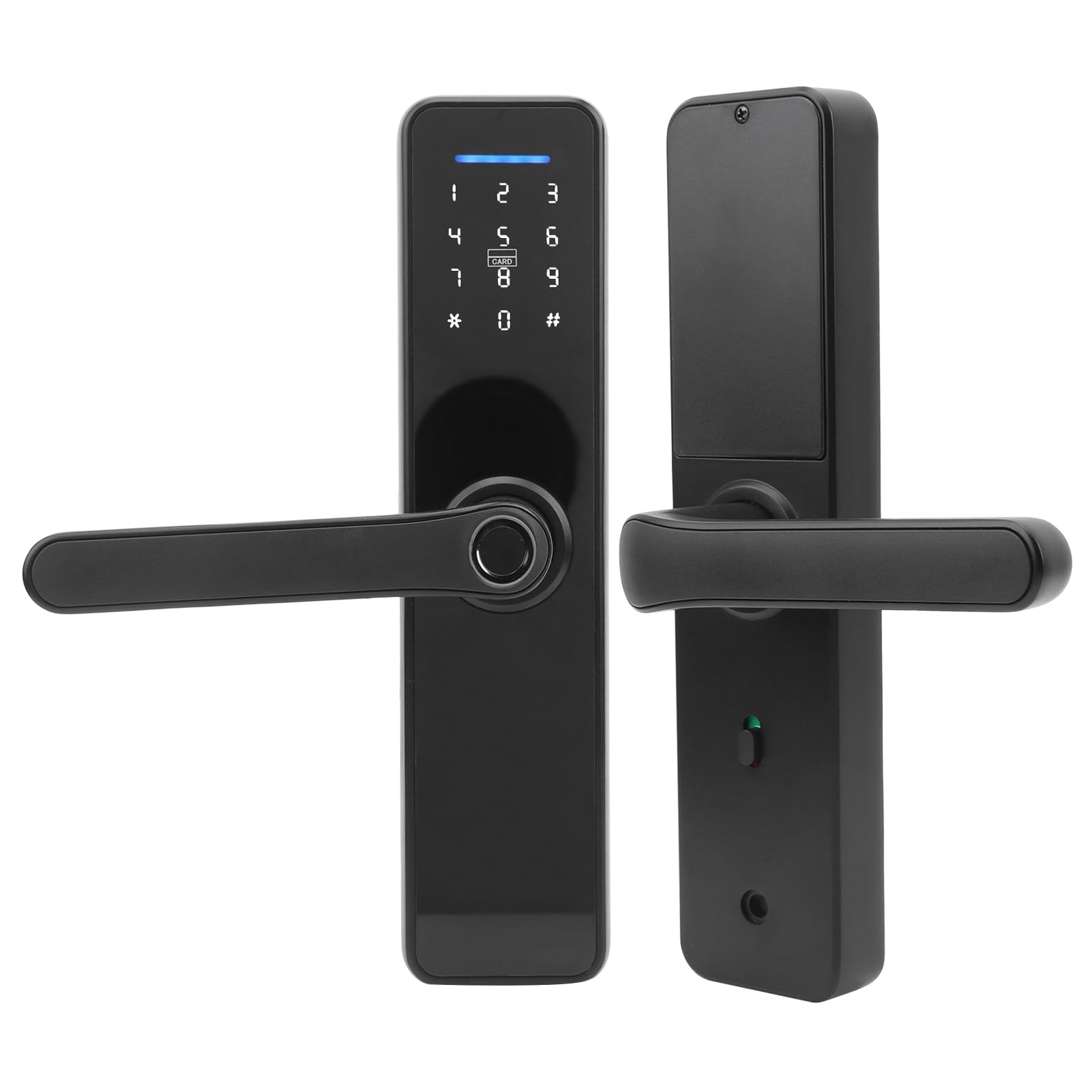 Serrure de porte intelligente à écran tactile étanche avec wifi empreinte digitale mot de passe carte IC et clé mécanique