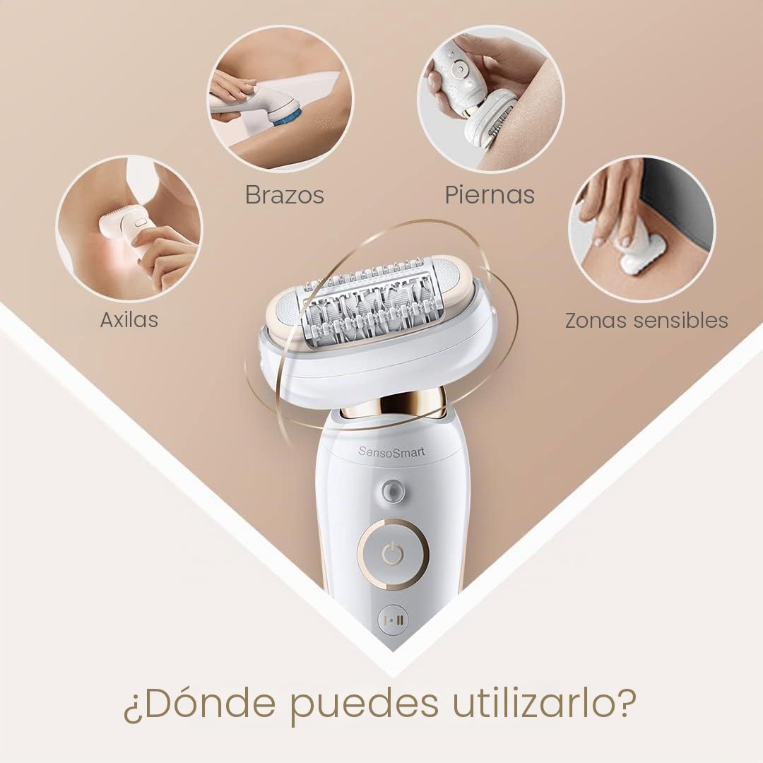 Braun Silk Epil 9 Flex 9010 - Depiladora eléctrica 3D, color blanco