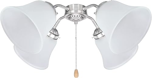 Miniatura 3 de Aspen Creative 23026-4A Pantalla de vidrio esmerilado con forma de campana de repuesto de estilo transicional, tamaño de ajuste de 2-18 pulgadas,