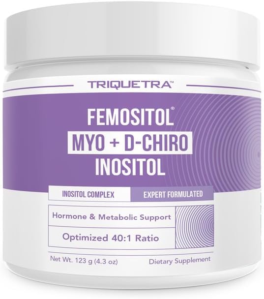FemoSitol Inositol Powder | Myo-Inositol & D-Chiro Inositol Complex - Clinically Proven 40:1 Ratio (Vitamin B8) | Hormonal Balance & Healthy Ovarian Function Support (123 gram – 60 Servings)