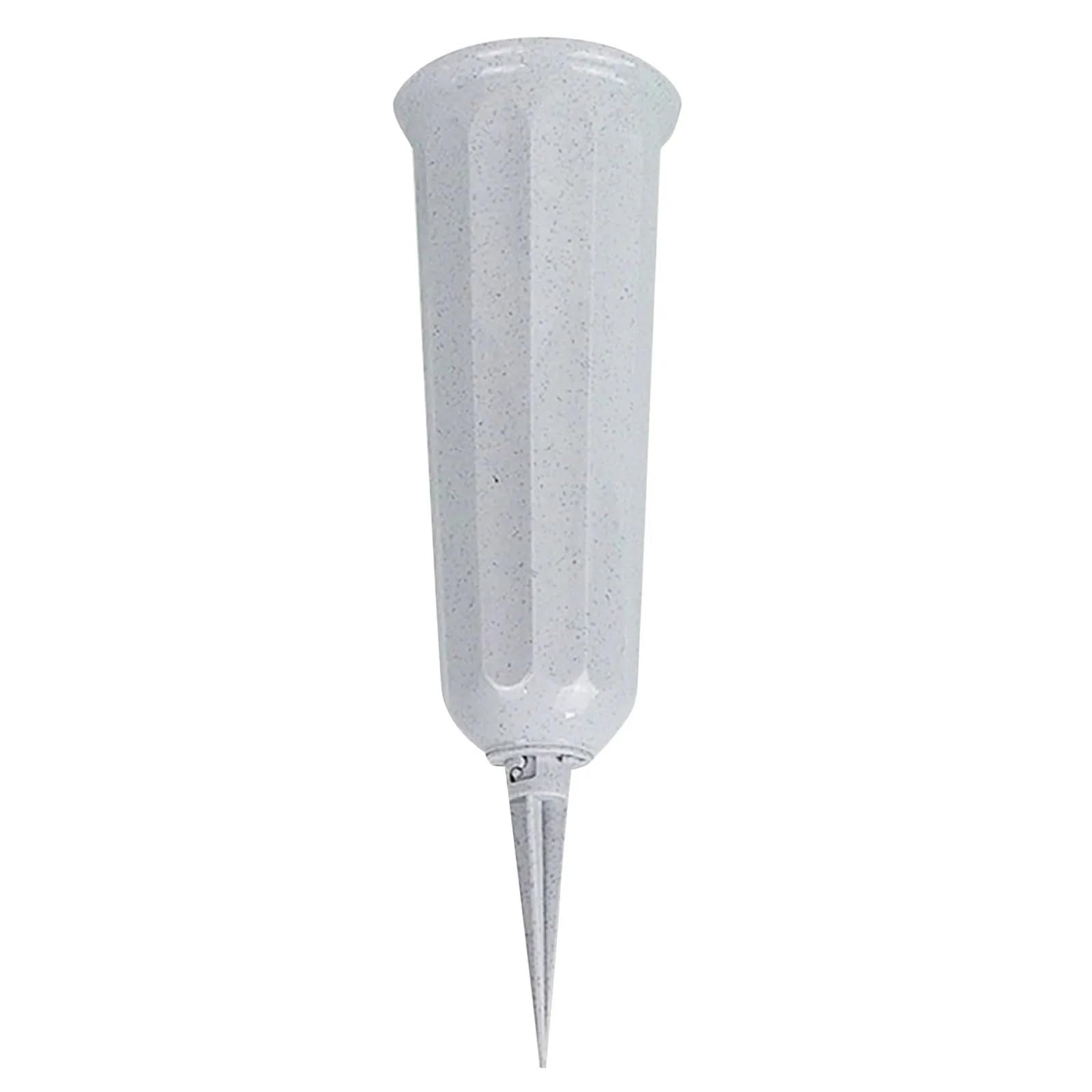 Grave Vase 6pcs Plastic Cemetery Flower Holder For Decorations In Ground With Stake Metal Stand Outdoor For mourning