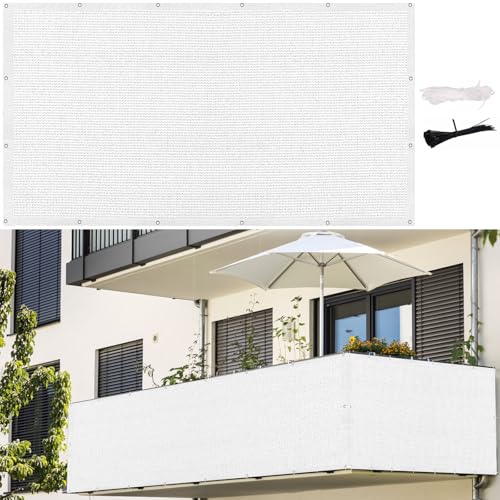 Brise vue jardin blanc pour protéger des regards et du vent fort - 2