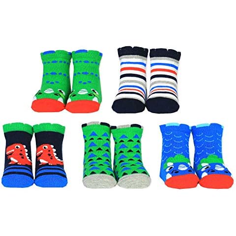 Cucamelon Baby Dippy The Dinosaur Sock Gift, Multi, One Size Cover