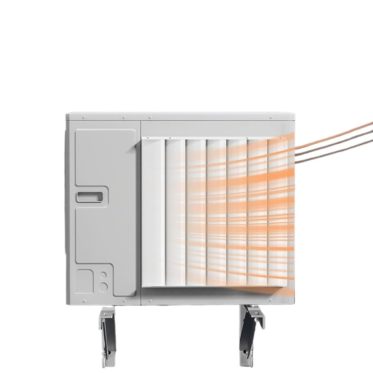 AVkgwrtb Stainless Steel Ac Vent Deflector, Outdoor Air Conditioner Deflector Cover PVC Shutter Duct Ventilation Heat Pump 45-65cm(50cm/19.7in)