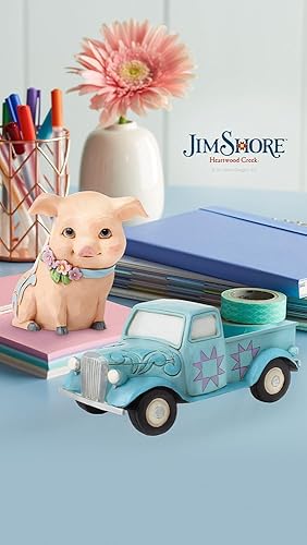 Miniatura 2 de Enesco Jim Shore Heartwood Creek - Figura de cerdo en miniatura, resina de piedra, pintada a mano, coleccionable, decoración del hogar, 3.5 pulgadas