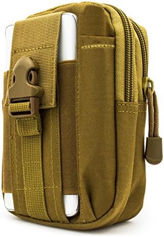 Bastex Universal Multipurpose Tactical Cover Smartphone Tan Holster EDC Security Pack Carry Case Pouch Belt Waist Bag Gadget Money Pocket for iPhone 6s Samsung Galaxy S7 Note5 LG G5 iPhone 7