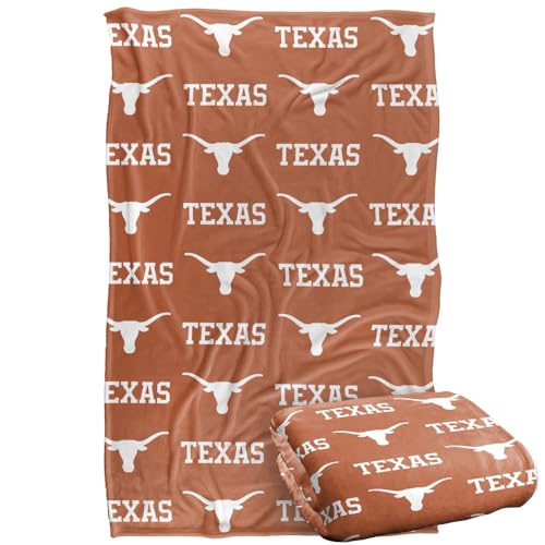 University of Texas Blanket 36x58 Logo Pattern Silky Touch Super Soft Throw Blanket