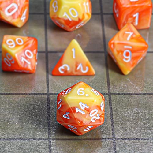 Image of CiaraQ 7pcs Polyhedral Dice Set for Dungeon and Dragons MTG Table Games