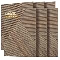 Autorific Acoustic Wall Panels,6 Pack Total Size 72 x 48 Inches,Self-Adhesive Decorative Acoustic Panels for Wall and ceiling,3D UV Printing with Wood Look,Natural Walnut