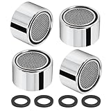 Litoexpe 55/64 Inch Faucet Aerator 4 PCS, Kitchen Sink Aerator Replacement Parts, Sink Faucet Female Thread Faucet Filter with Brass Shell and Gasket for Bathroom
