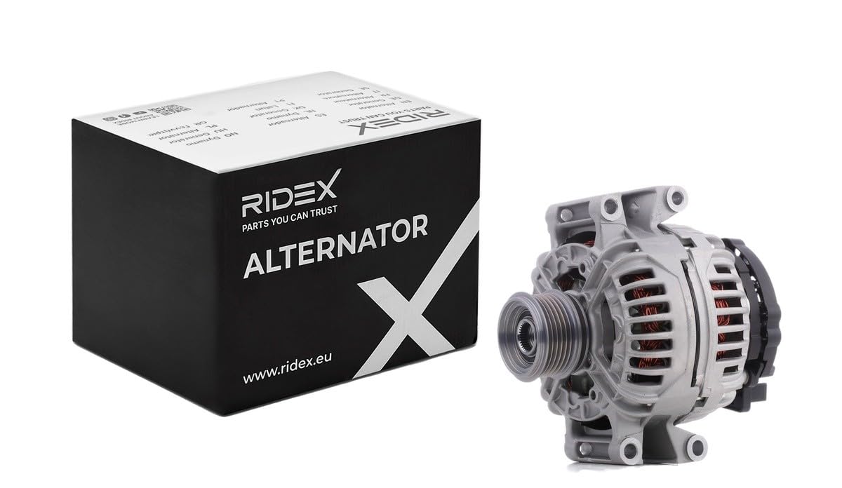 RIDEX 4G0191 Lichtmaschine 120A Generator LiMa 14V Alternator mit Freilaufriemenscheibe Kompatibel mit VW POLO 9N 06B903016AE 06B903016P 06B903016PX
