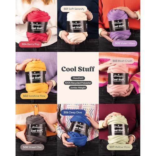 Laine lourde polyester recyclé Scheepjes Cool Stuff Jumbo bleu 506