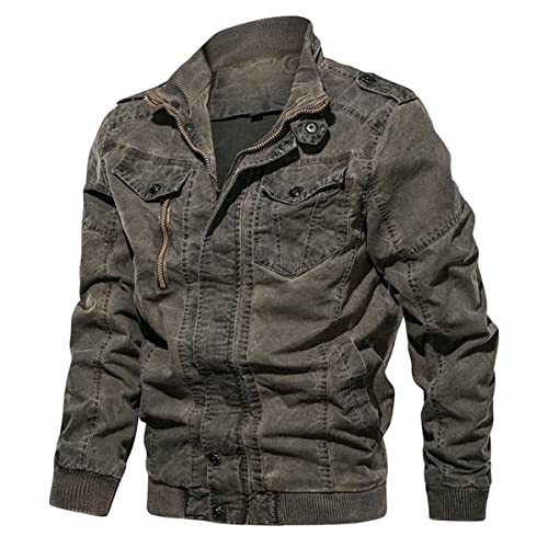 Veste en jean militaire rétro coton bleu XXXXXL blouson denim premium - 7