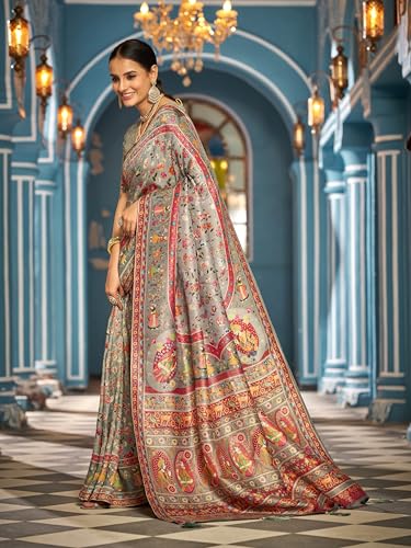 Image of SWORNOF Womens Kanjivaram Banarasi Silk Saree Kanchipuram Patola saree