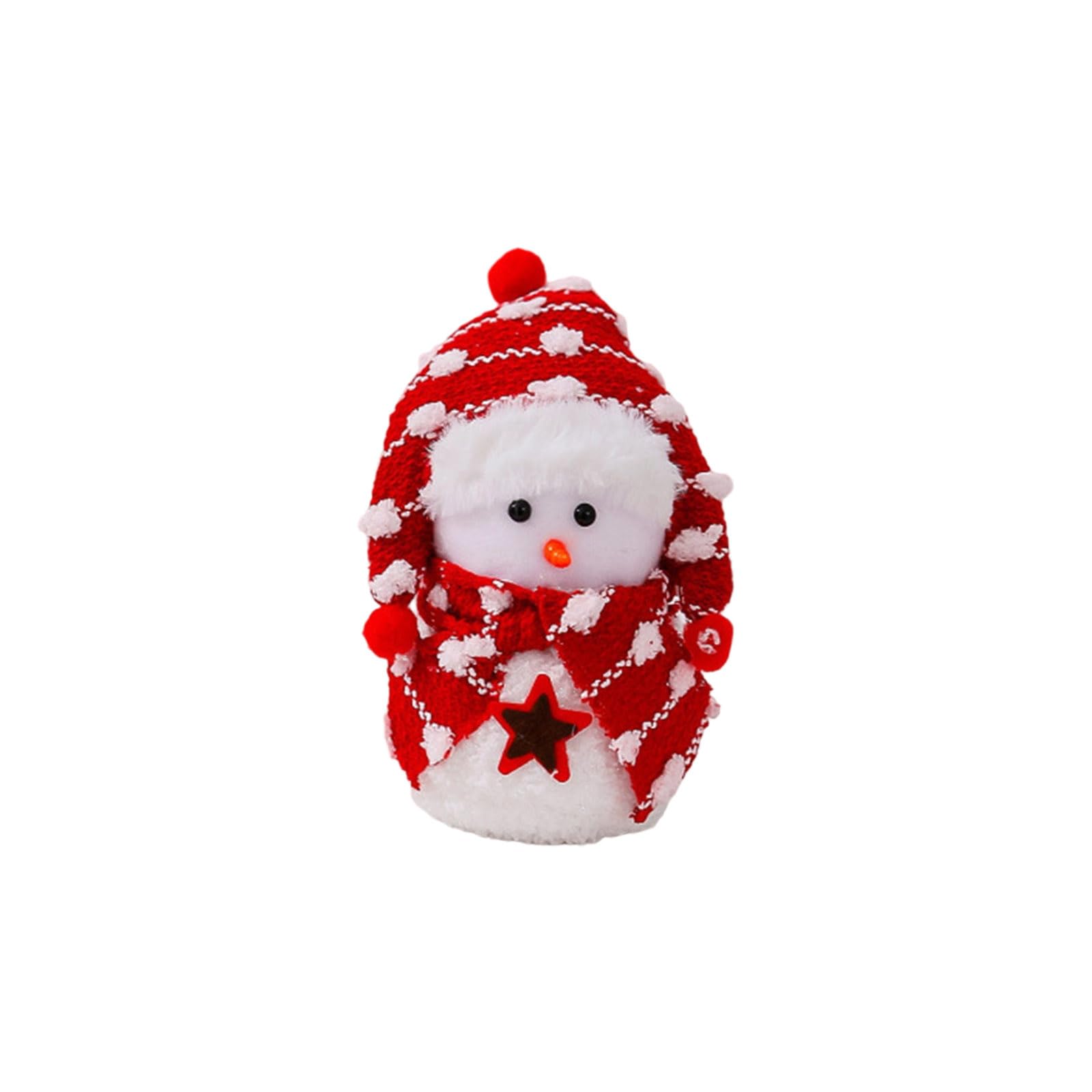 Jazuaiao Christmas Snowman Decorations Plush Snowman Doll Tabletop Ornaments Party Supplies for Home Bathroom Kitchen Plush Tabletop Ornaments
