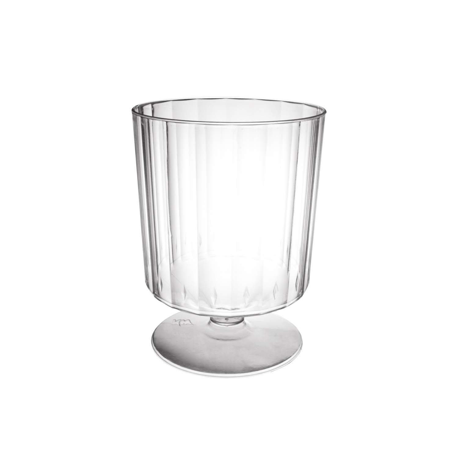 Party Essentials Elegance and Deluxe Plastic Wine Stem Glass, 8-Ounce Capacity, Clear (Case of 240)