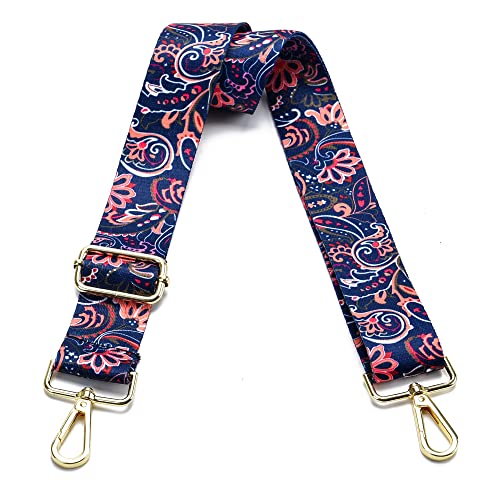 Image of Purse Strap Gold Hardware Replacement Crossbody Bag Strap, Wide Adjustable Shoulder Strap