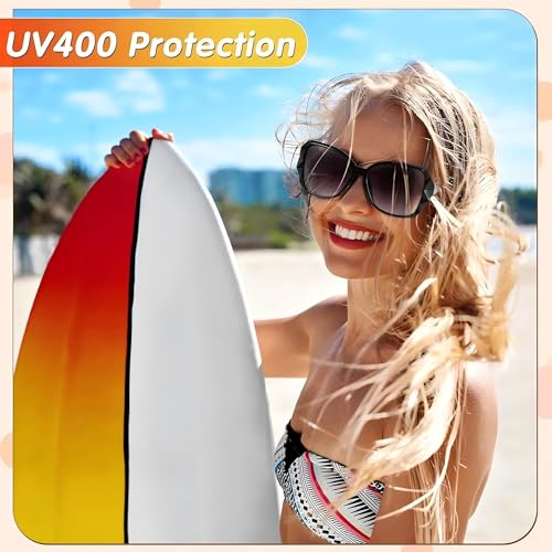 Ladies' Large Frame Polarized UV Resistant Classic Fashion Sunglasses With Black Frame and Gray Lenses3