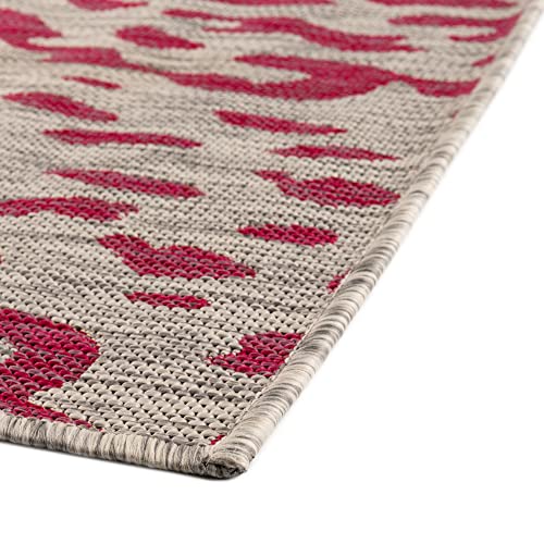 Rugs.com Outdoor Safari Collection Rug – 2' 2 X 3' Pink Gray Flatweave Rug Perfect For Entryways, Kitchens, Breakfast Nooks, Accent Pieces #TOP5