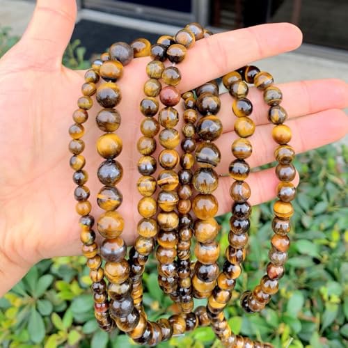 Image of 70pcs Adabele Natural Gold Yellow Tigers Eye Gemstone 10mm Round Beads