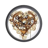CafePress Steampunk Heart Love 10' Wall Clock for...