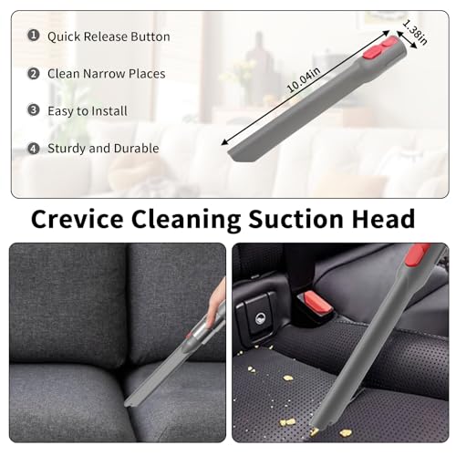 Image of 6 Replacement Attachment Kit for Dyson V15 /V15s /V9 /V8 /V11 /V12 /V10 /V7 /Gen5 Cordless Vacuums Cleaner | Quick Release Spare Part for Home and Car Cleaning | Accessory Tool Set with Extension Hose