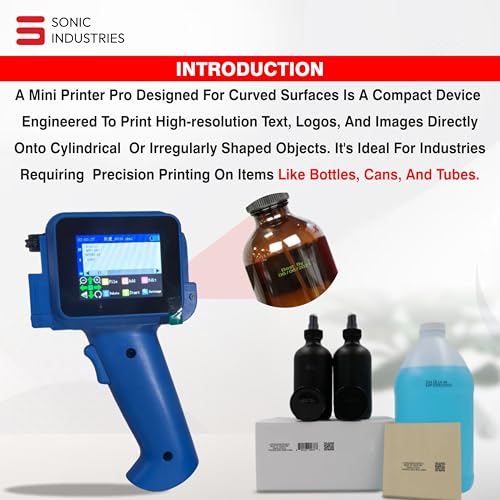 SONIC INDUSTRIES TIJ Thermal Handheld Mini Printer Pro – Portable Wireless Inkjet Printer for Labels, Barcodes, Logos, and More - Image 2