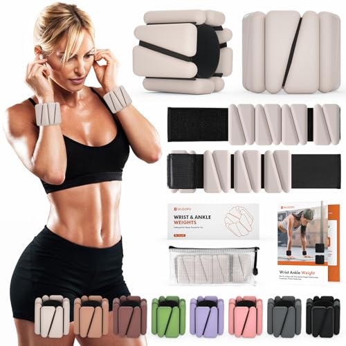 Image of Wrist Weights, Ankle Weights for Women Men, Adjustable Wrist Weighted Bracelet for Home Gym Workout, Running, Yoga, Exercise, Strength Training