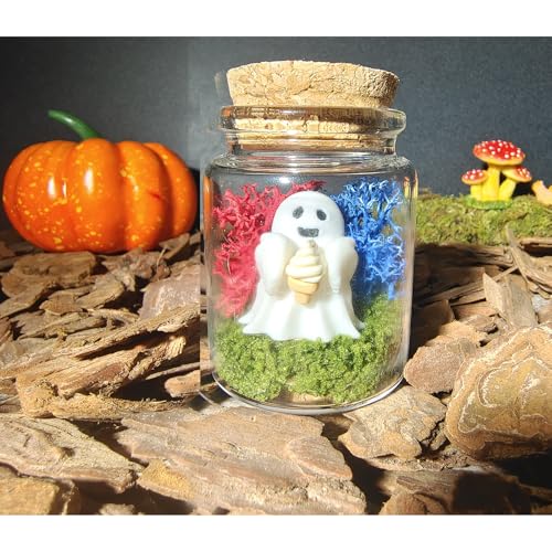 Enchanting Glowing Ghosts in a Bottle - Unique Handcrafted Spirits for Halloween Decor and Favors (Set of 3) - Image 6