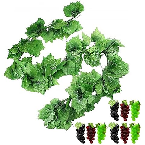 HECATY 12-Strand Artificial Grape Vines Cover