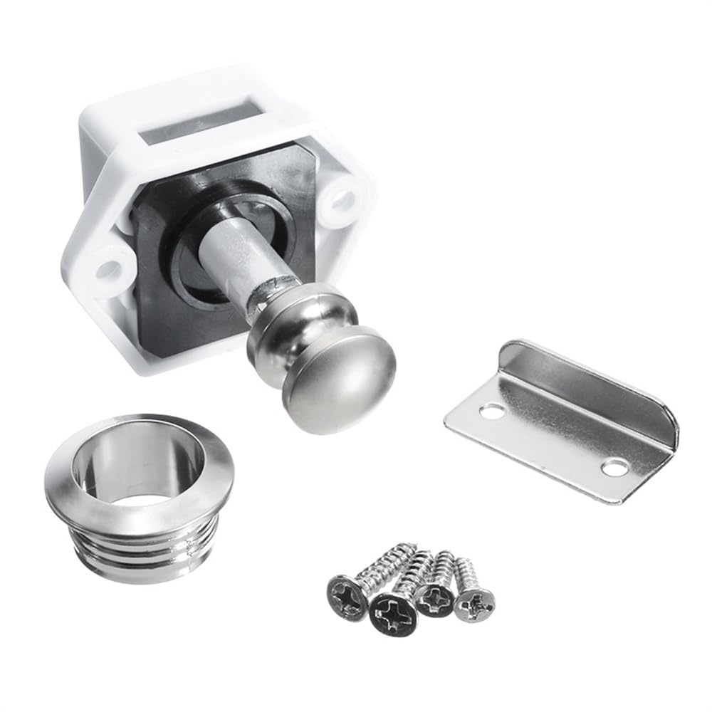 Pasamanos de Escalera baranda Soportes 10pcs Práctico Armario Push Button Catch Lock Moder Gabinete Cartel Cantper RV Cerraduras de Muebles de autocaravanas