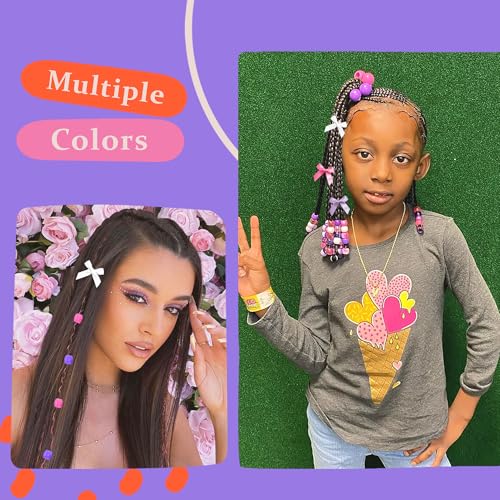 Pinzas para cabello moradas acrílicas para niñas miniatura 5
