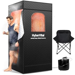 HyberVital Sauna Box, Portable Steam Sauna for Home, Large Sauna Tent with 3.0L Steamer for Full Body SPA, Easy Assembly Quick Heat-Up Sauna Experience