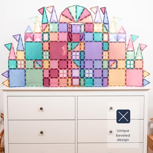 CONNETIX Pastel 120-Piece Magnetic Tiles Set — view 3