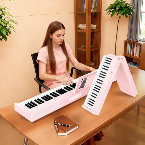 Piano Keyboard 88 Keys Foldable: Folding Digital Piano Portable with 88 key Weighted Keys TERENCE...
